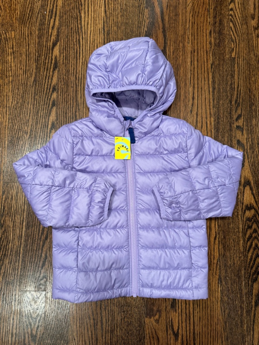 NWT! Size 4T Primary Quilted Puffer Jacket with Hood in Iris